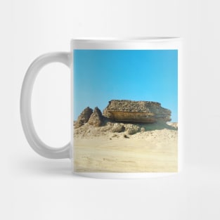 Rock formation at Shaleem, Oman Mug